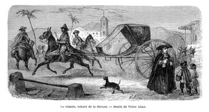 Carriage, Havana, Kuba, 1859. od Victor Adam