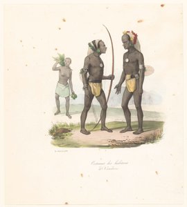 Oblečení obyvatel Vanikoro Costumes des habitans de Vanikoro (název na objektu) Cesta za objevem astrolábu (název série) Voyage de découvertes de l