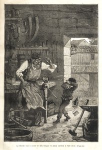 Biographie populaire illustrée de Gambetta - Fólie se zlomila a zasáhla mladého diváka do oka od Victor Armand Poirson