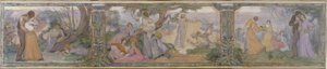 Skica radnice v Issy-les-Moulineaux: La Vie, mezi lety 1896 a 1897 (olej na plátně)