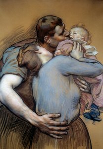 Rodina. Kresba Victor Prove (1856-1943)