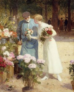 Na květinovém trhu; Na květinovém trhu, od Victor Gabriel Gilbert