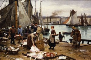 Vykládání úlovku, 1881 od Victor Gabriel Gilbert