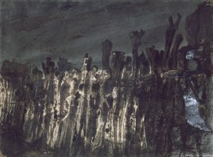 Vlnolam v Jersey (pero, tuš a wash na papíře) od Victor Hugo