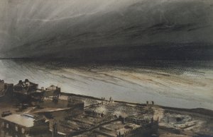 Marine-Terrace, Jersey, 1855 (uhl, tužka a kvaš na papíře) od Victor Hugo