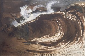 Můj osud, 1857 (pero a inkoust, praní a kvaš) od Victor Hugo