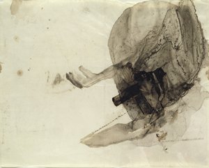 Bez názvu, kolem 1853-5 (peritura inkoustu na papíře) od Victor Hugo