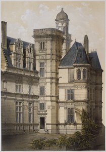 Hotel of Anjou, Angers, ilustrace z „Les Chateaux de la Vallee de la Loire“, Paříž, vydáno Ch. Boivin, 1861