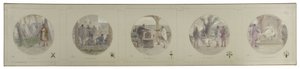 Skica pro galerii Lobau v Hôtel de Ville de Paris: La Milice. Shromáždění. Hlasování. Spravedlnost. Vláda od Victor Jean Pierre Maziès