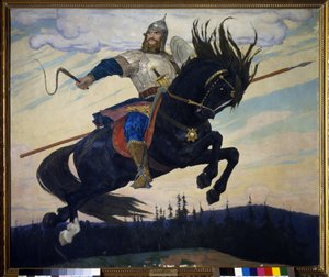 Ilya Muromets (Elie z Murom) (Ilya Muromets). Ruský legendární hrdina. Obraz Viktor Michajlovič Vasněcov (1848-1926), olej na plátně od Victor Mikhailovich Vasnetsov