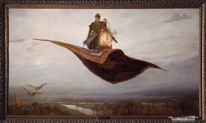 Jízda na létajícím koberci - obraz Viktora Michajloviče Vasněcova (1848-1926), olej na plátně od Victor Mikhailovich Vasnetsov