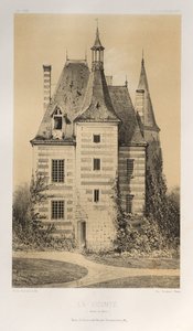 Malebná architektura aneb památky 15. století. A XVI. Století: Francouzské zámky XV a XVI Století: Pl. 75, La Vicomté (Saône et Loire) od Victor Petit
