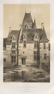 Malebná architektura aneb památky 15. století. A XVI. Století: Hrady Francie XV a XVI Století: Pl. 97, Château de Baumais (Calvados) od Victor Petit