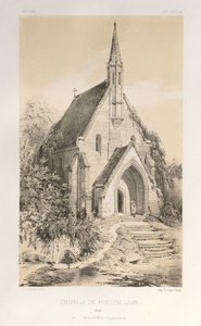 Malebná architektura aneb památky 15. století. A XVI. Století: Chateaux De France XV a XVI Století: Pl.22, Kaple Fontaine-Jean (Loiret) od Victor Petit