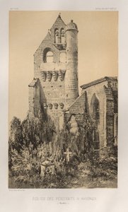 Malebná architektura aneb památky 15. století. A XVI. Století: Chateaux De France XV a XVI Století: Pl. 40, Kostel kajícníků v Avignonu (Vaucluse) od Victor Petit