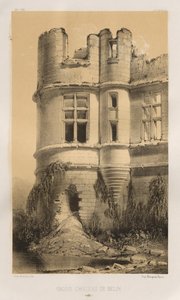 ...pl. 99, Starý hrad Belin Sarthe, 1860.