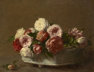 Růže v porcelánovém květináči, kolem 1875?-1900 od Victoria Dubourg