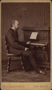 Portrét libretisty a skladatele Franze Friedricha Richarda Genée 1823-1895, cca 1880-1885. od Vienna . Photo studio Xaver Massak