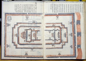 MS HM 2182 Zakázané město v Pekingu, ze sbírky map vytvořených během vietnamské ambasády v Číně (wc na papíře)
