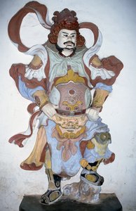 Socha strážce chrámu, Thien Mu Pagoda, Hue, Vietnam