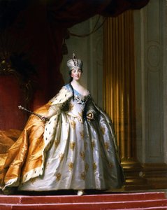Celovečerní portrét ruské císařovny Kateřiny II. Veliké (1729-1796) v jejím „korunovačním rouchu“ Obraz Vigillus Erichsen (Eriksen) (1722-1782) 1779 David Collection