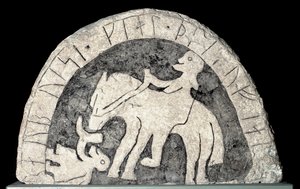 Runový kámen s jezdcem od Viking