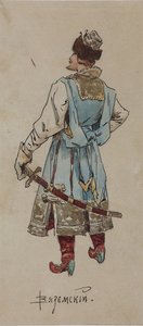 Kostýmní návrh opery Obchodník Kalašnikov od A. Rubinsteina, 1901 od Viktor Andreyevich Simov