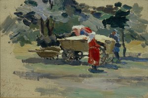 Doukhobors v Borjomi, 1895 od Viktor Elpidiforovich Borisov Musatov