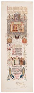 Menu hodového jídla na oslavu korunovace Mikuláše II. a Alexandry Fjodorovny, 1896 od Viktor Mikhaylovich Vasnetsov