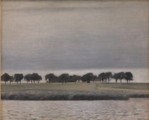 Předběžná studie pro "Solar Rain. Gentofte Lake" od Vilhelm Hammershøi