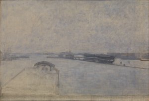 Přístav v Kodani při pohledu z Kvæsthusgade od Vilhelm Hammershøi