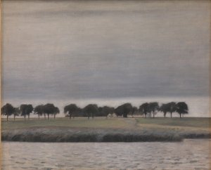 Předběžná studie pro "Solar Rain. Gentofte Lake" od Vilhelm Hammershøi