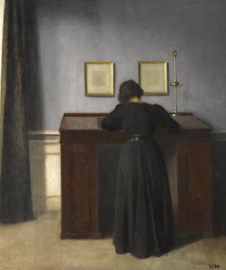 Ida stojící u stolu, 1900 od Vilhelm Hammershoi