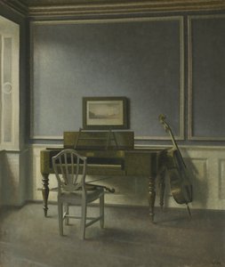 Interiér. The Music Room, Strandgade 30 od Vilhelm Hammershøi