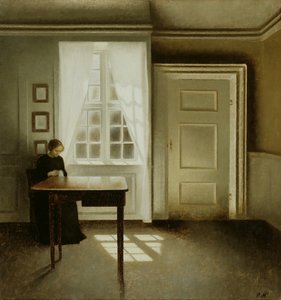 Interiér s dámou, 1901 od Vilhelm Hammershoi