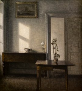 Interiér s květinovým přístavem, Bredgade 25 od Vilhelm Hammershoi