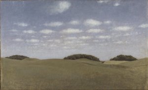 Krajina, z Lejre od Vilhelm Hammershøi