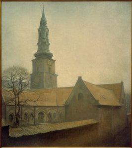 Petriho kostel od Vilhelm Hammershoi