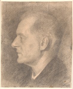 Portrét Alfreda Bramsena, profil atd. od Vilhelm Hammershøi