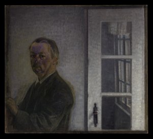 Autoportrét ve Spurveskjul od Vilhelm Hammershøi