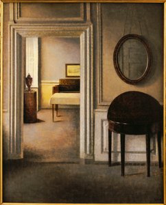 Hudební místnost, 30 Strandgade, kolem roku 1907 od Vilhelm Hammershoi