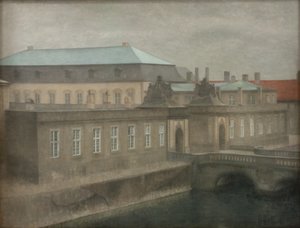 Pohled na palác Christiansborg. Pozdní podzim od Vilhelm Hammershøi