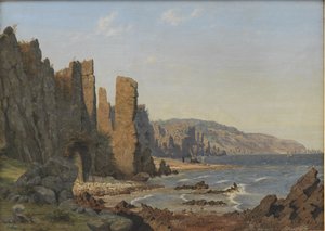 Skalnaté pobřeží. Rø, Bornholm