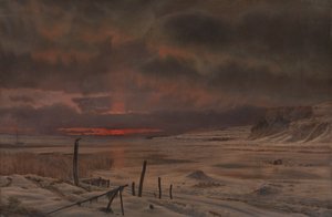 Zimní večer dánského fjordu od Vilhelm Kyhn