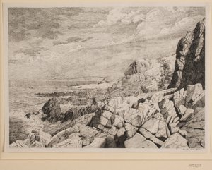 Bornholmské skalnaté pobřeží od Vilhelm Kyhn