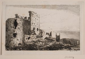 Hammershus na Bornholmu od Vilhelm Kyhn
