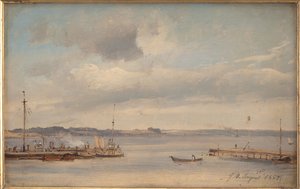 Přístav lodí. Humlebæk, Zéland od Vilhelm Petersen
