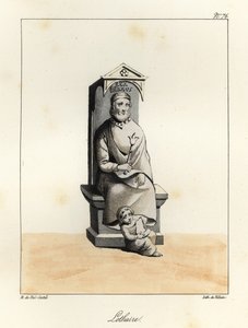 Socha Lothaira I., Lothara I., karolínského císaře, krále Itálie a Střední Francie, 795-855 od Villain Villain