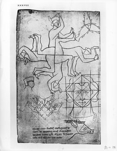 Faksimile kopie Ms Fr 19093 fol.19v Studie lidí a zvířat
