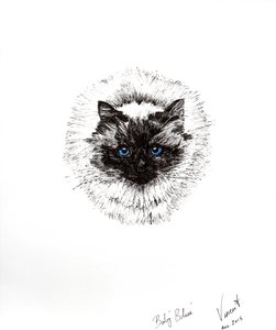 Baby ball, 2015, (inkoust na papíře) od Vincent Alexander Booth